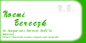 noemi bereczk business card